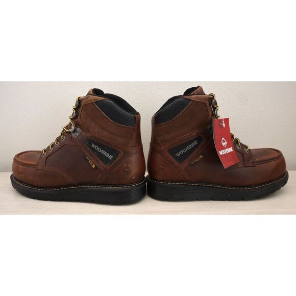 Wolverine W211001 Men Sz 11M Tobacco Brown Hellcat 6" Moc Toe CT Wedge Boot - Picture 15 of 16